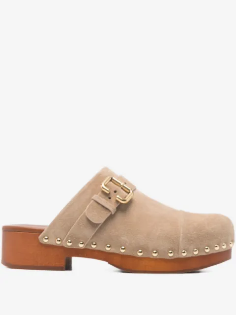 Chloé stud-embellished buckle-fastening clogs