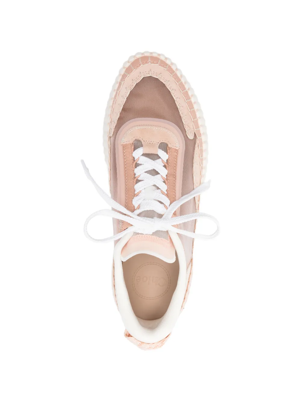Chloé Nama sneakers met plateauzool Beige