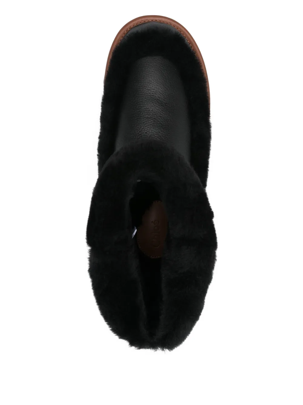 Chloé Dolcie Shearling-leather Boots In Black