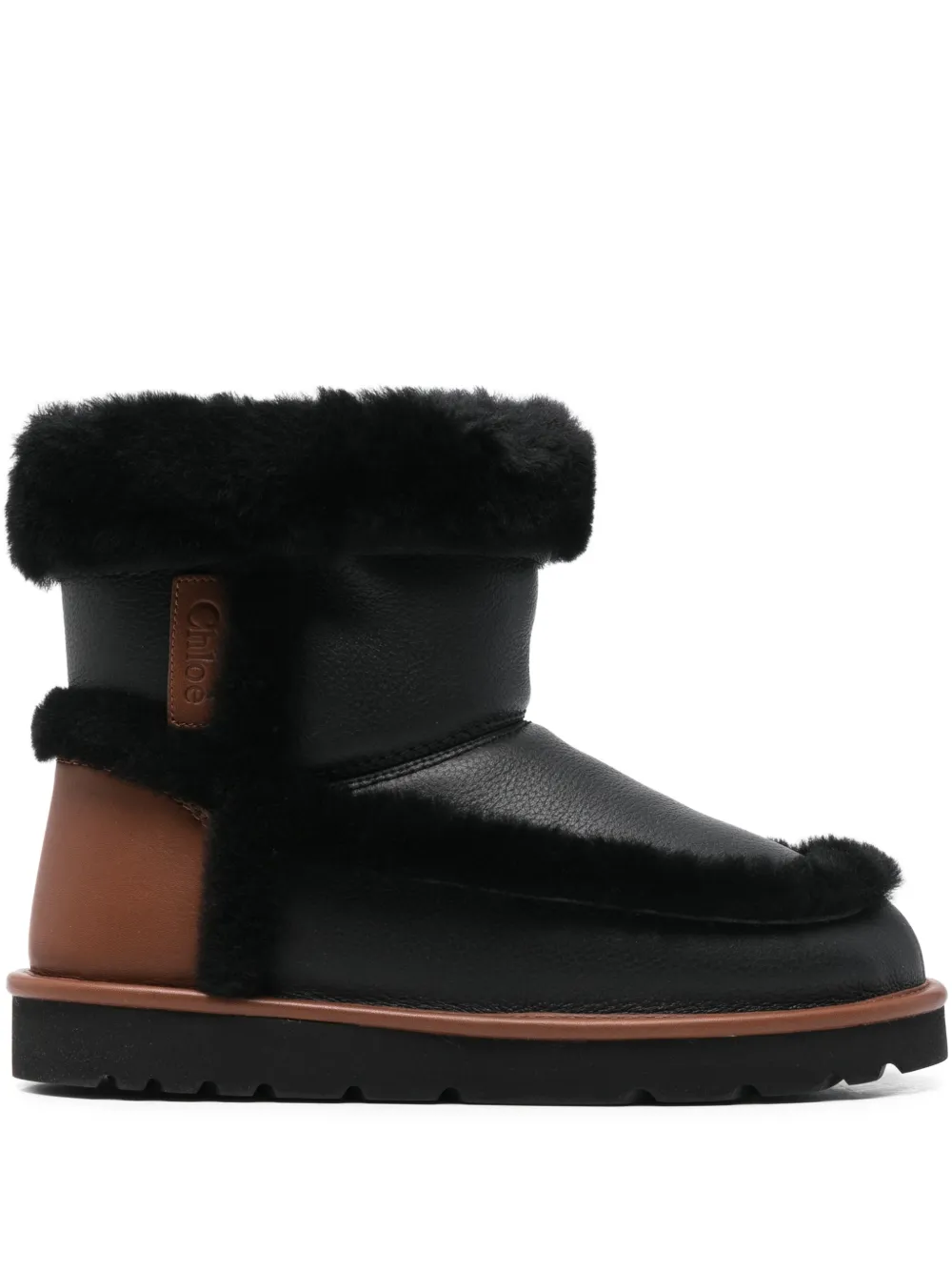Chloé Dolcie Shearling-leather Boots In Black