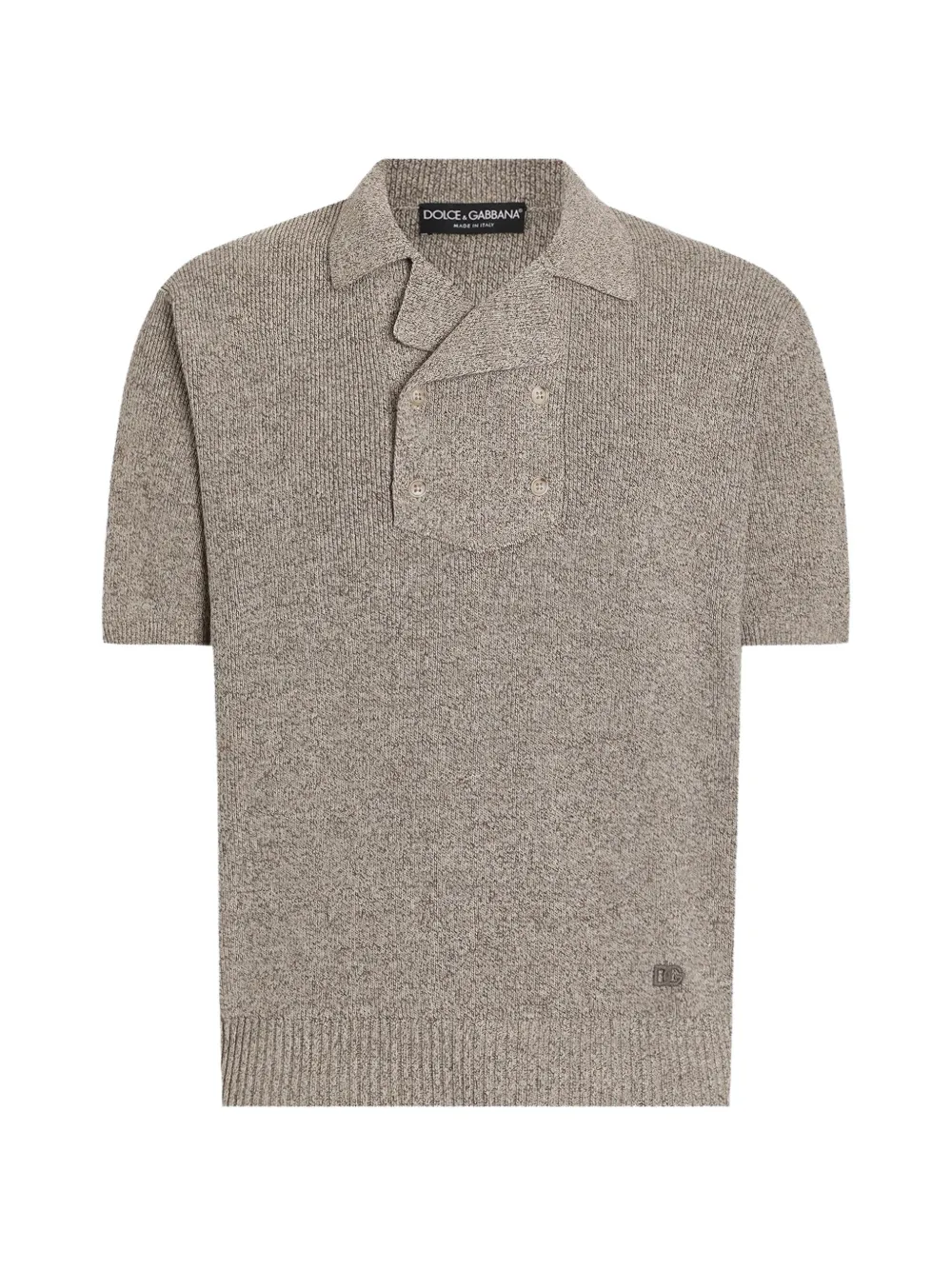 Dolce & Gabbana cotton and linen polo shirt - Toni neutri