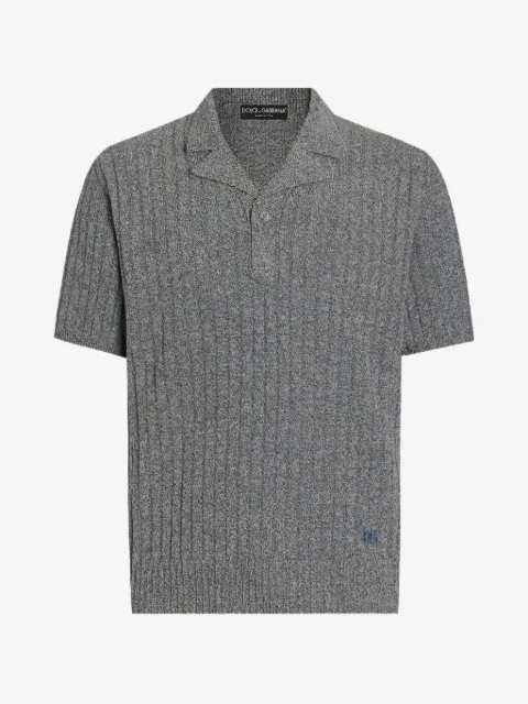 Dolce & Gabbana playera tipo polo tejida de canalé