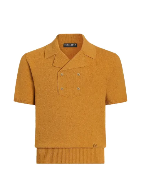 Dolce & Gabbana قميص بولو منسوج كتان وقطن