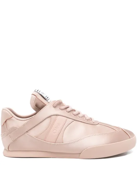 Chloé kick satin mid top trainers
