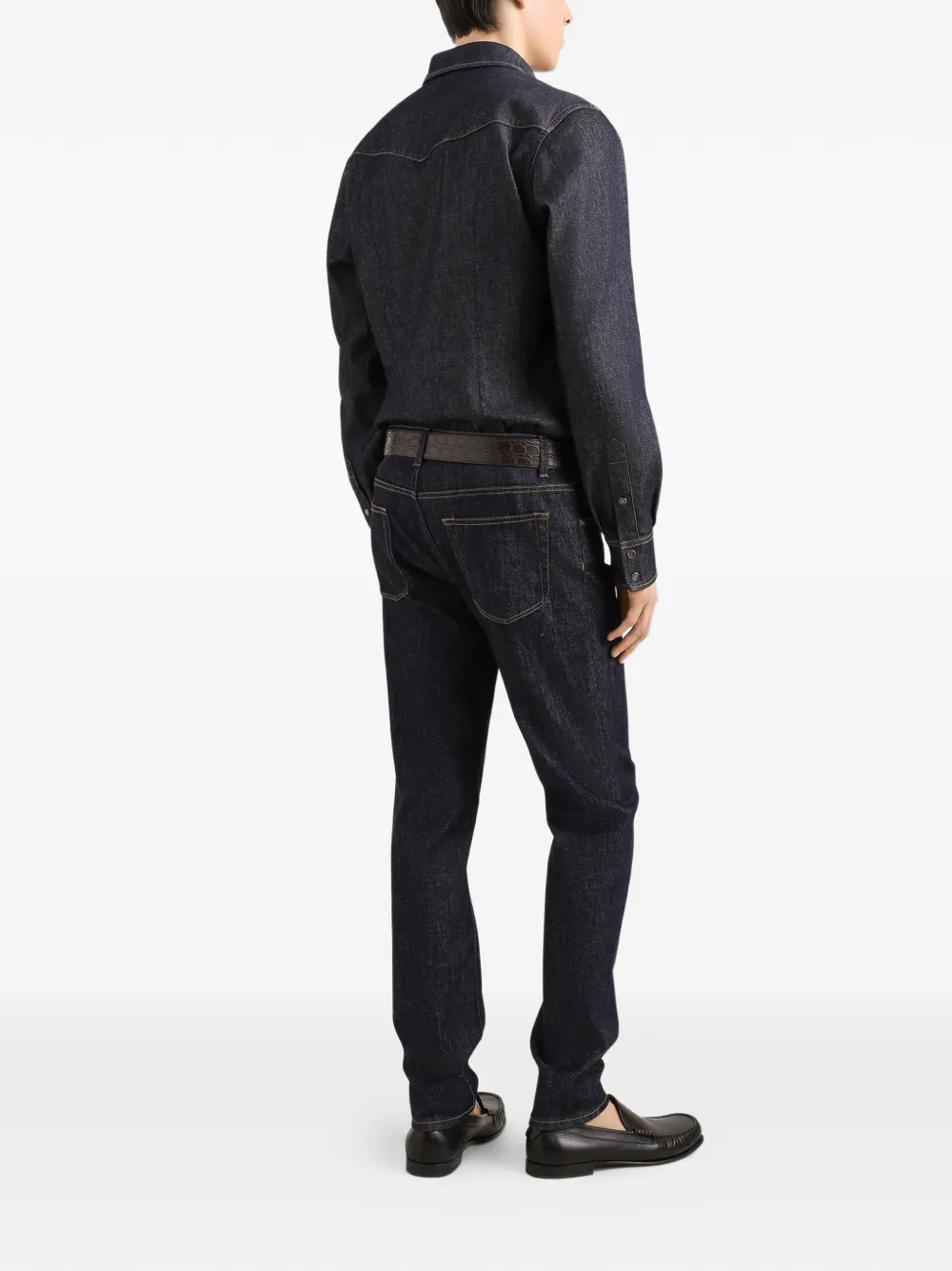 Dolce & Gabbana slim-fit Stretch Cotton Jeans With Patch | Blue