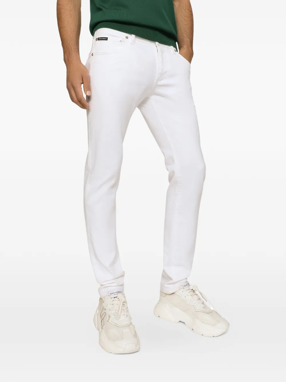 Dolce & Gabbana Witte skinny stretch jeans