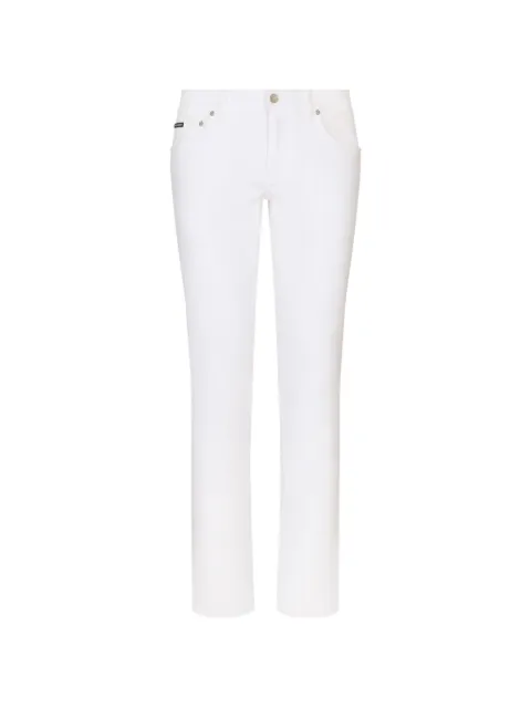 Dolce & Gabbana white skinny stretch jeans