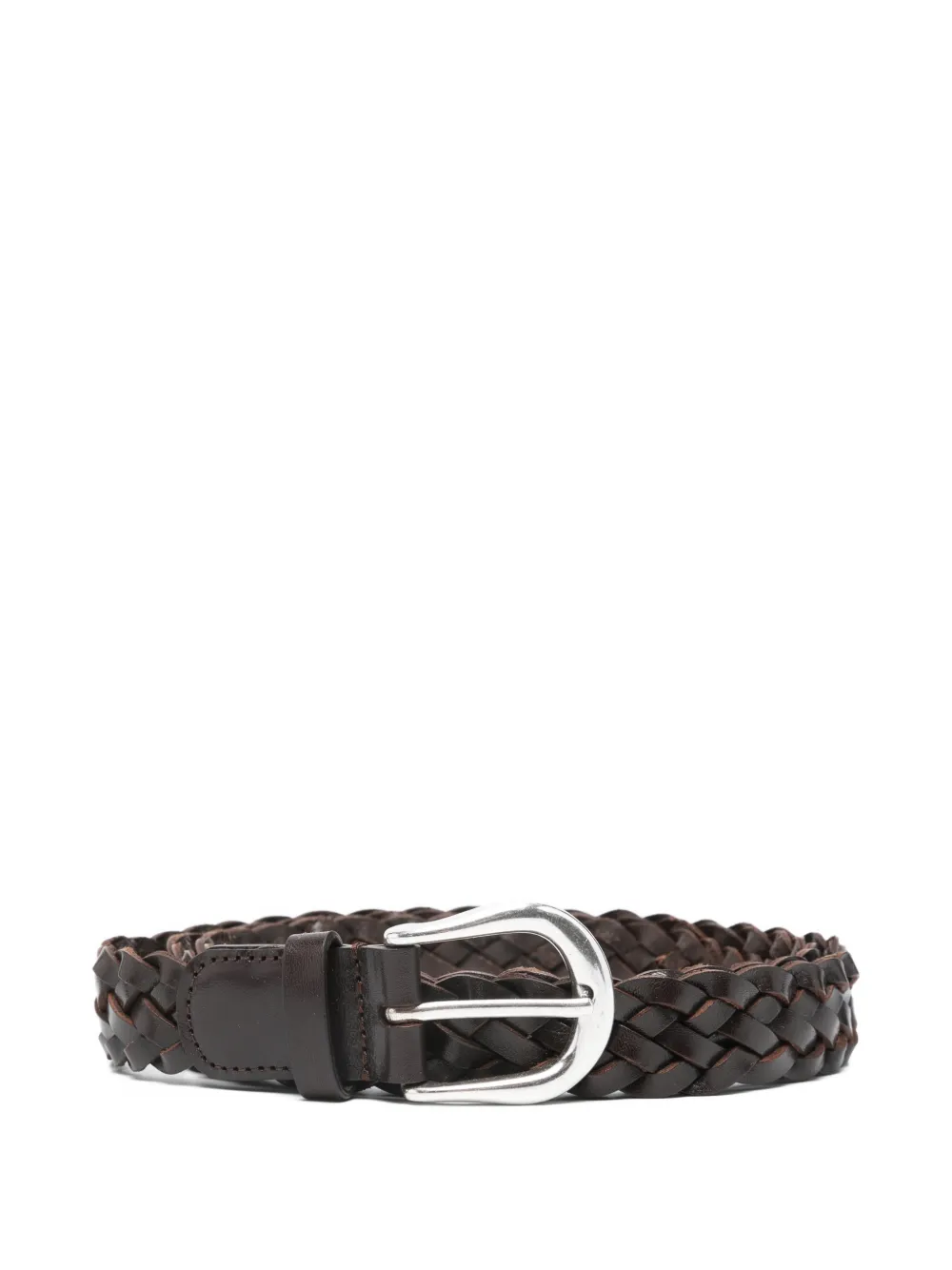 Studio Nicholson plaited leather belt - Braun