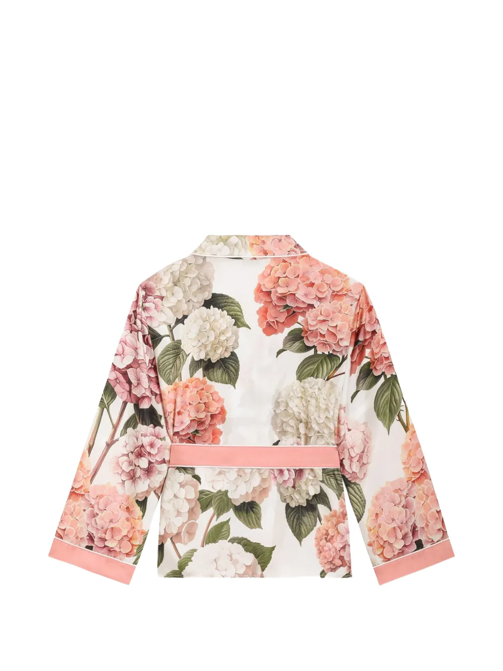  Dolce & Gabbana Kids Hydrangea-print Vanity Twill Shirt - White 