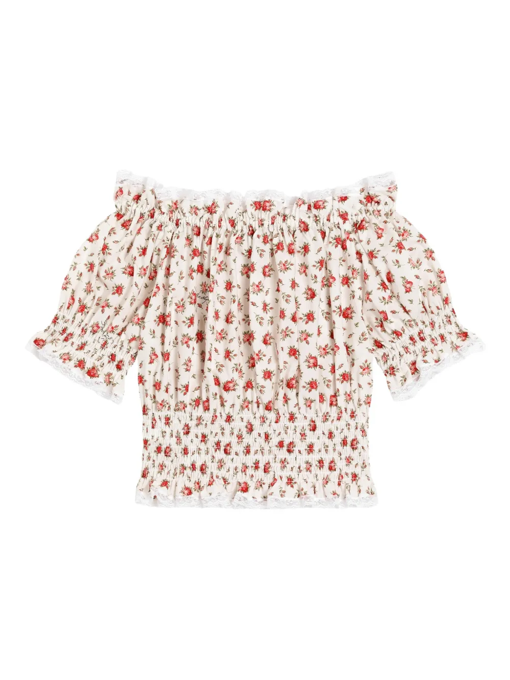 Dolce & Gabbana Kids Top met bloemenprint Beige
