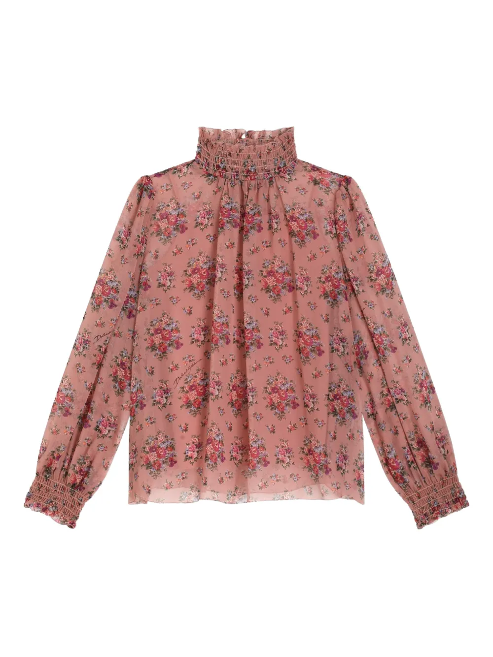Dolce & Gabbana Kids Top a fiori - Rosa