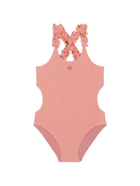 Dolce & Gabbana Kids Lurex one-piece swimsuit