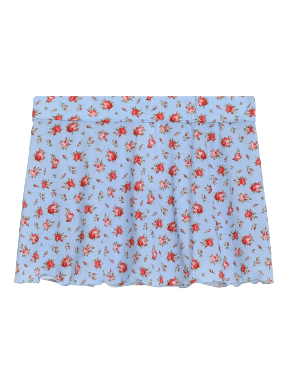 Dolce & Gabbana Kids Mini-rok met bloemenprint Blauw