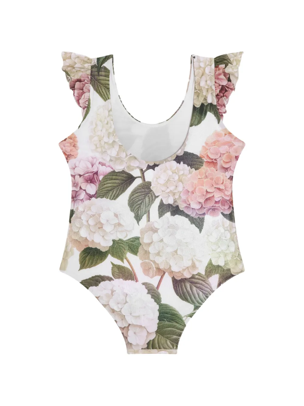  Dolce & Gabbana Kids Hydrangea-print One-piece Swimsuit - White 