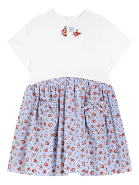 Dolce & Gabbana Kids Vestido com recorte floral