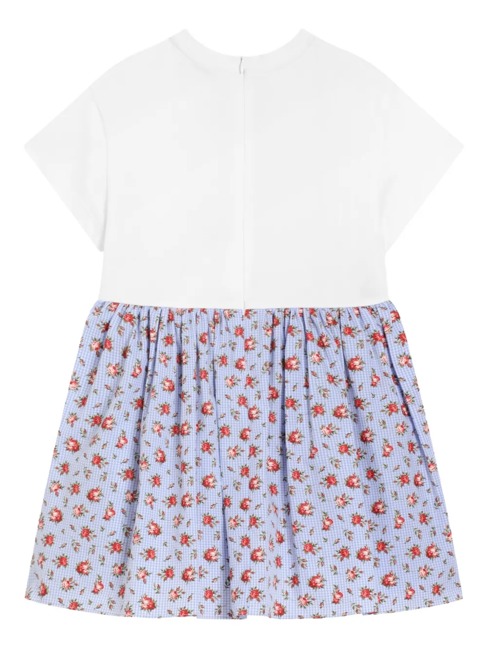 Dolce & Gabbana Kids Jurk met bloemenvlak en zak Wit
