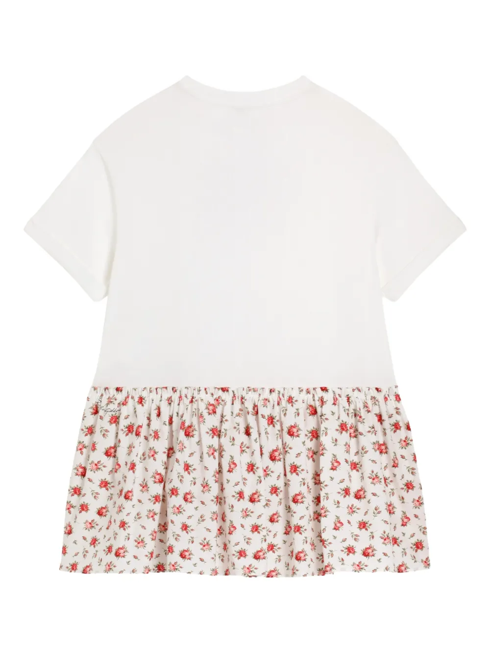 Dolce & Gabbana Kids Jurk met bloemenprint Wit