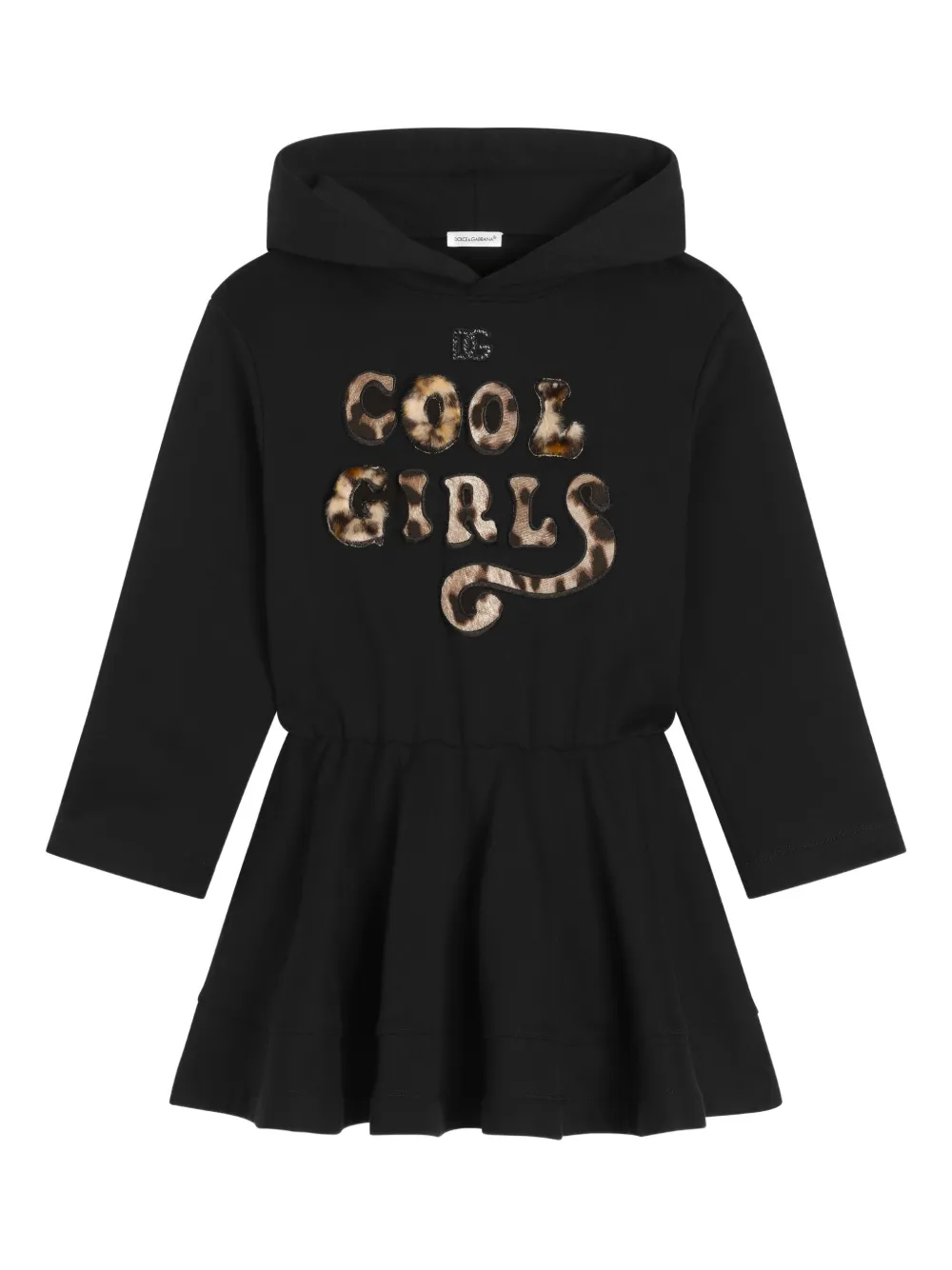 Dolce & Gabbana Kids Kleid mit Kapuze - Schwarz