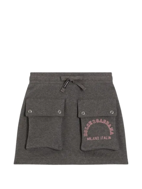 Dolce & Gabbana Kids logo-print drawstring-waist skirt