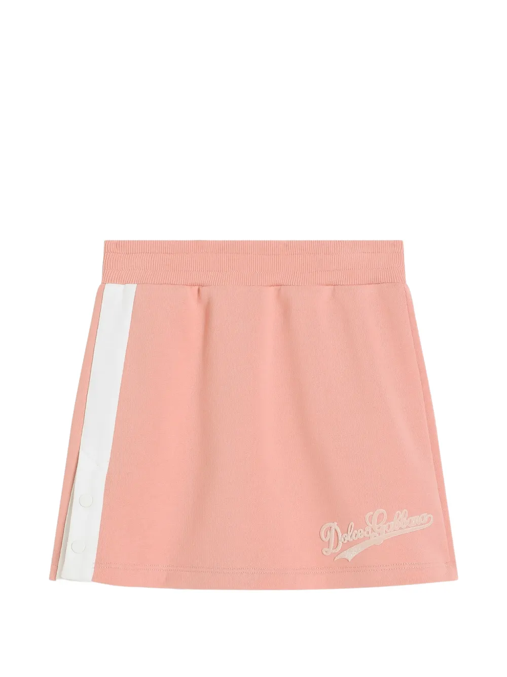 Dolce & Gabbana Kids ribbed panel skirt - Rosa