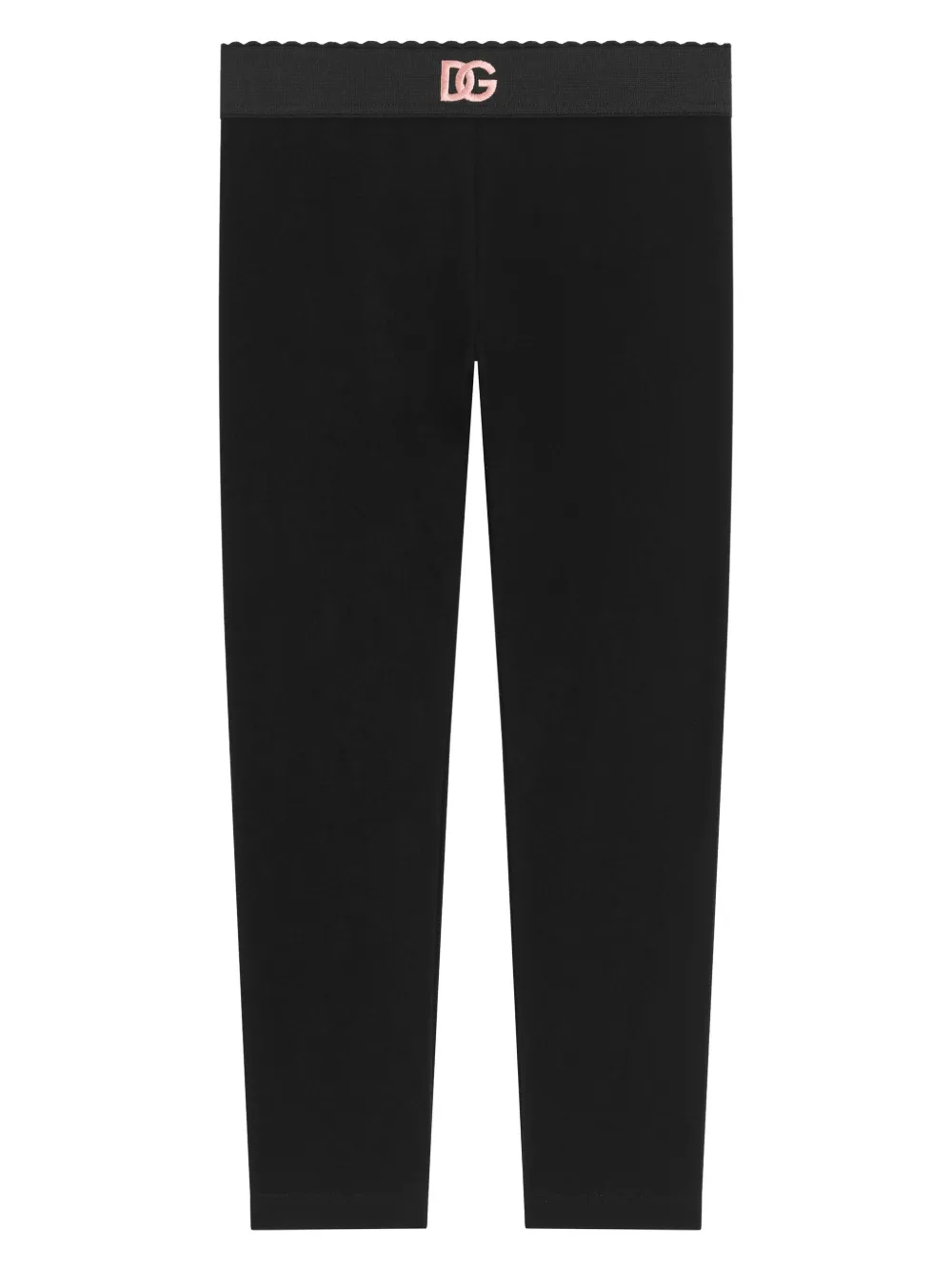 Dolce & Gabbana Kids Leggings con banda logata - Nero