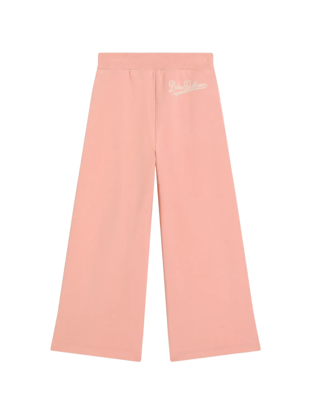 Dolce & Gabbana Kids Gestreepte broek met wijde pijpen Roze