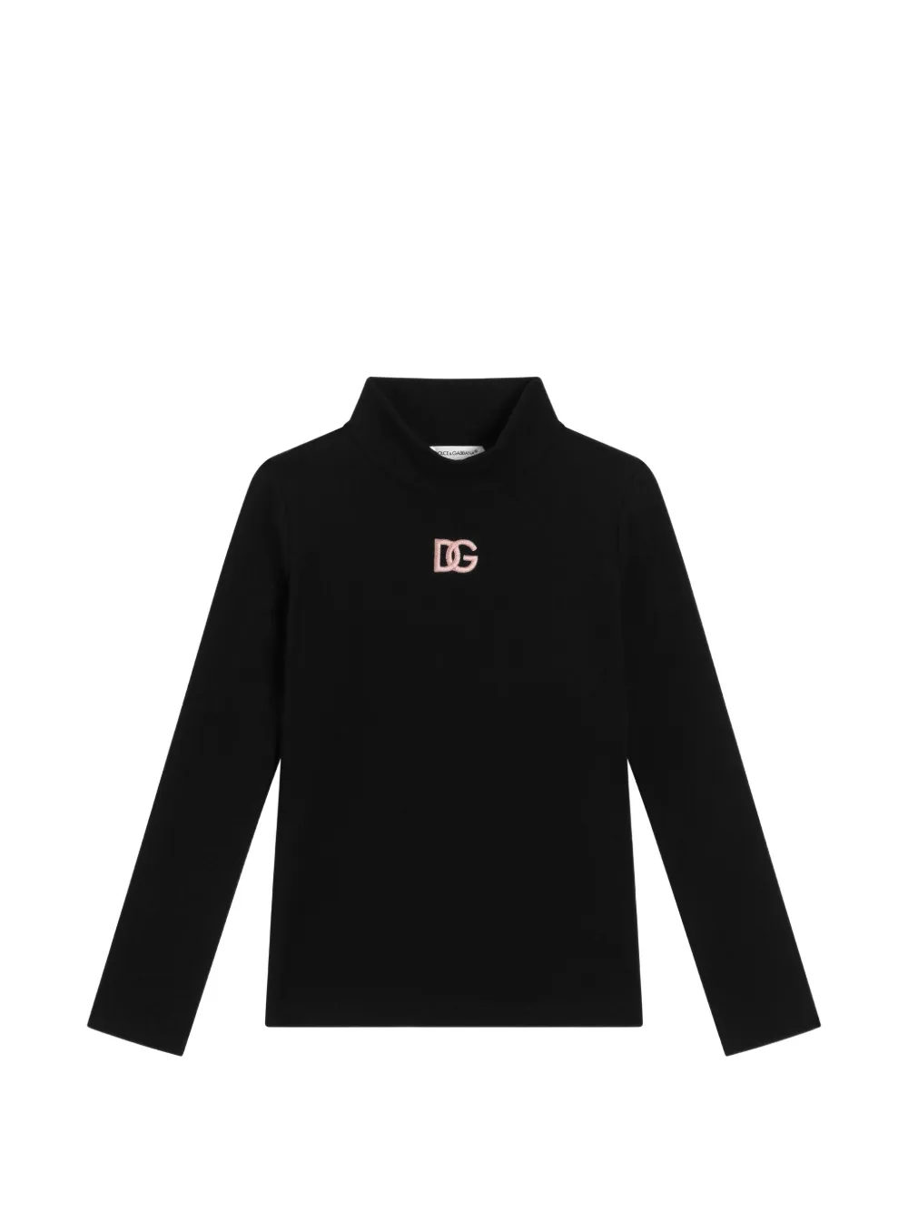 Dolce & Gabbana Kids mock-neck logo top - Nero