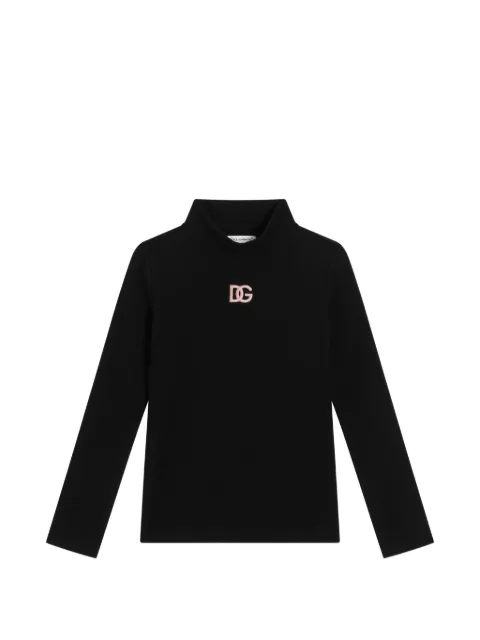 Dolce & Gabbana Kids mock-neck logo top