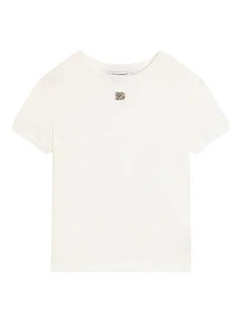 Dolce & Gabbana Kids playera con placa del logo