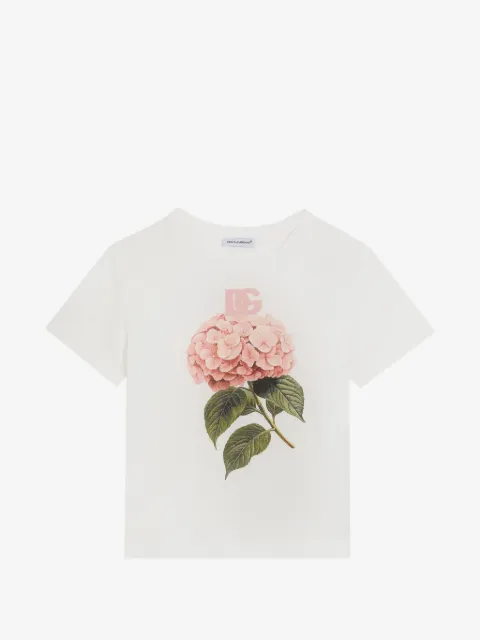 Dolce & Gabbana Kids jersey T-shirt with print and DG-logo