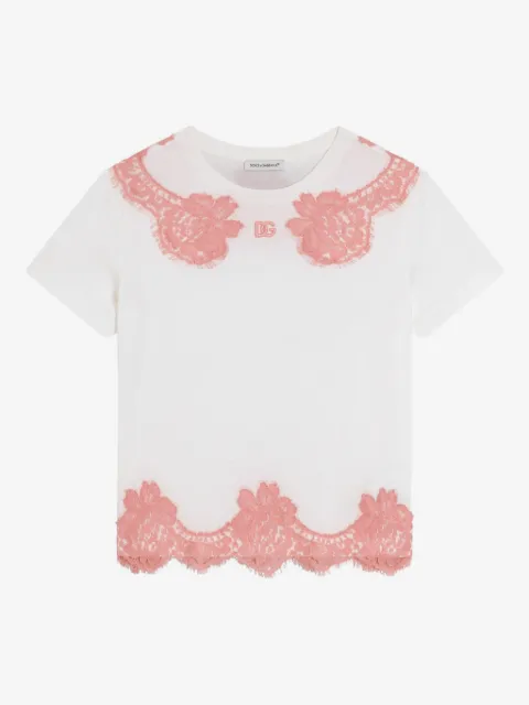 Dolce & Gabbana Kids t-shirt i spets