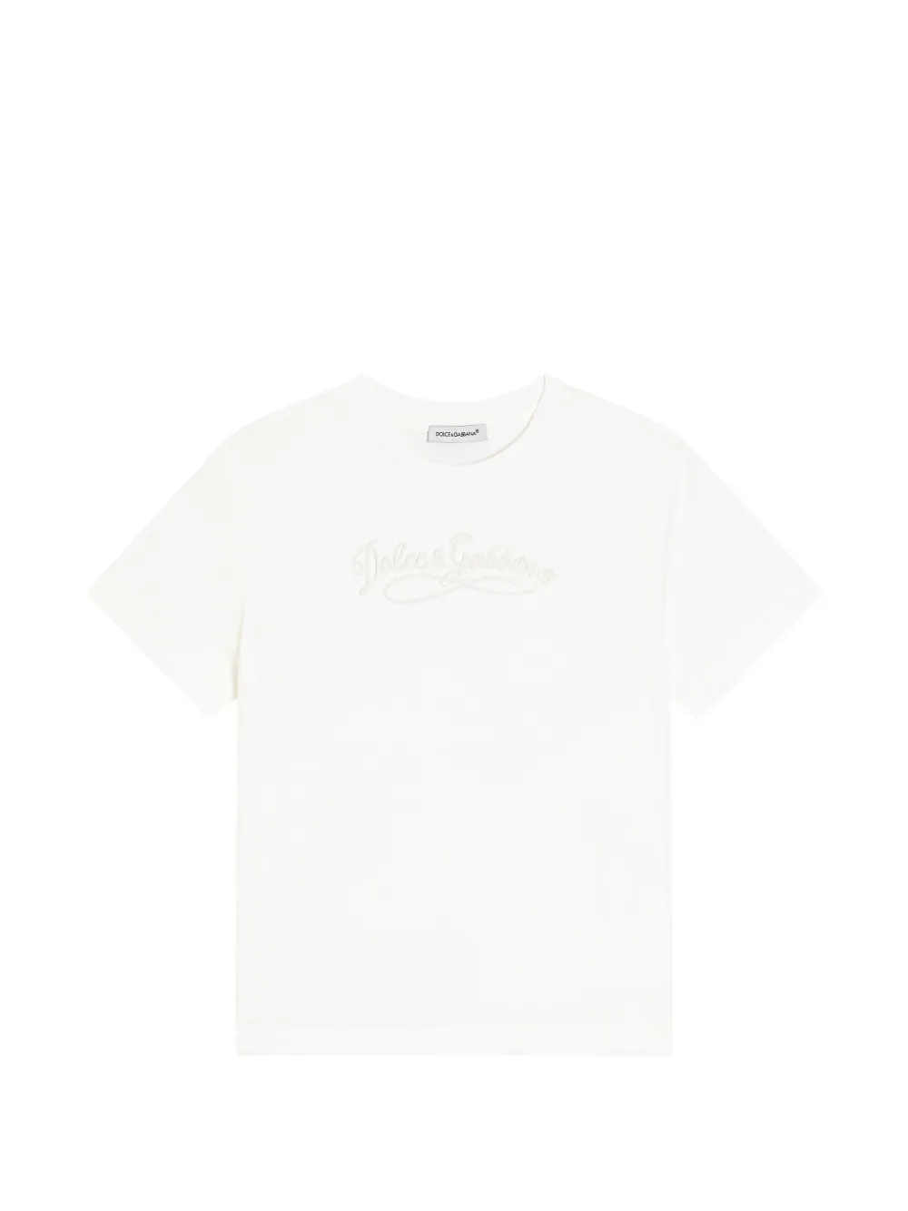 Dolce & Gabbana Kids T-shirt con ricamo - Bianco