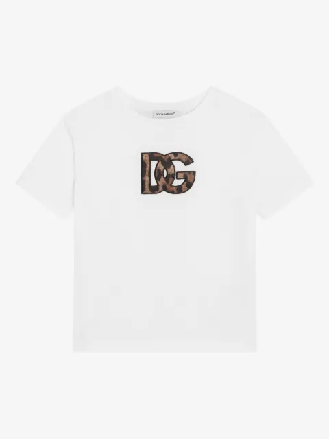 Dolce & Gabbana Kids playera con aplique del logo