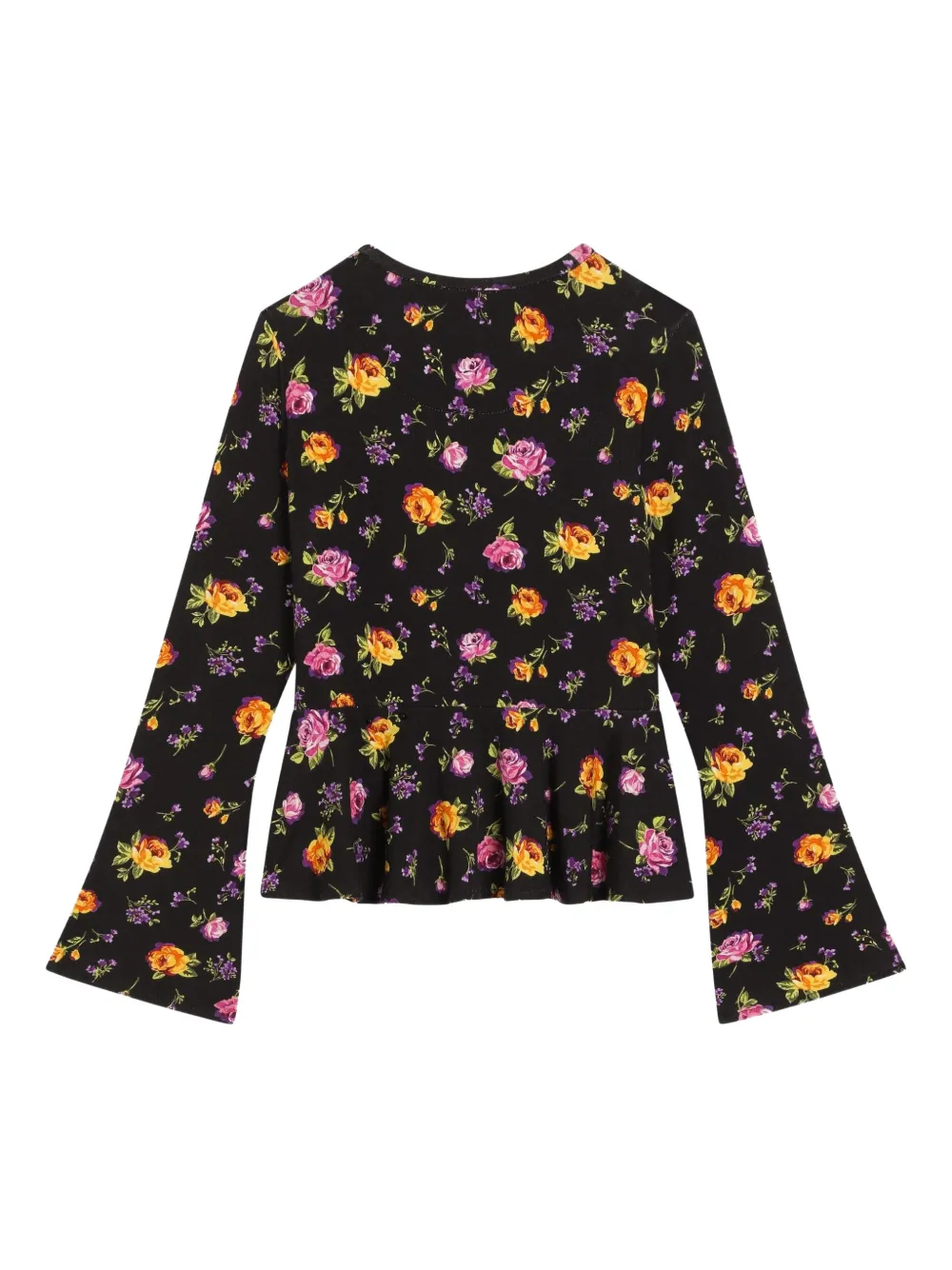 Flared Floral Blouse