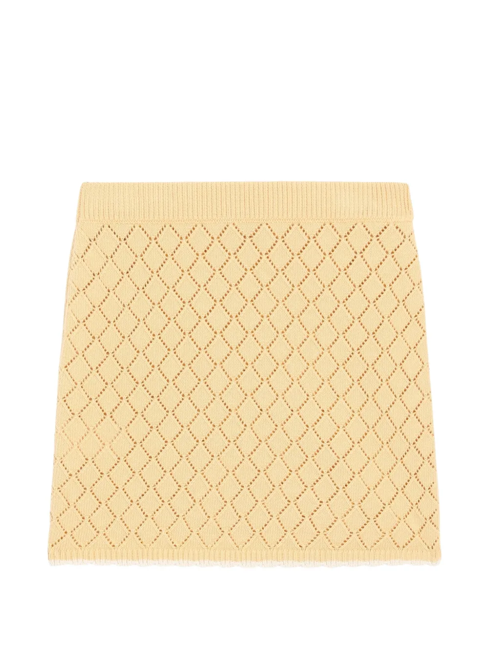  Dolce & Gabbana Kids Diamond-pattern Skirt - Yellow 