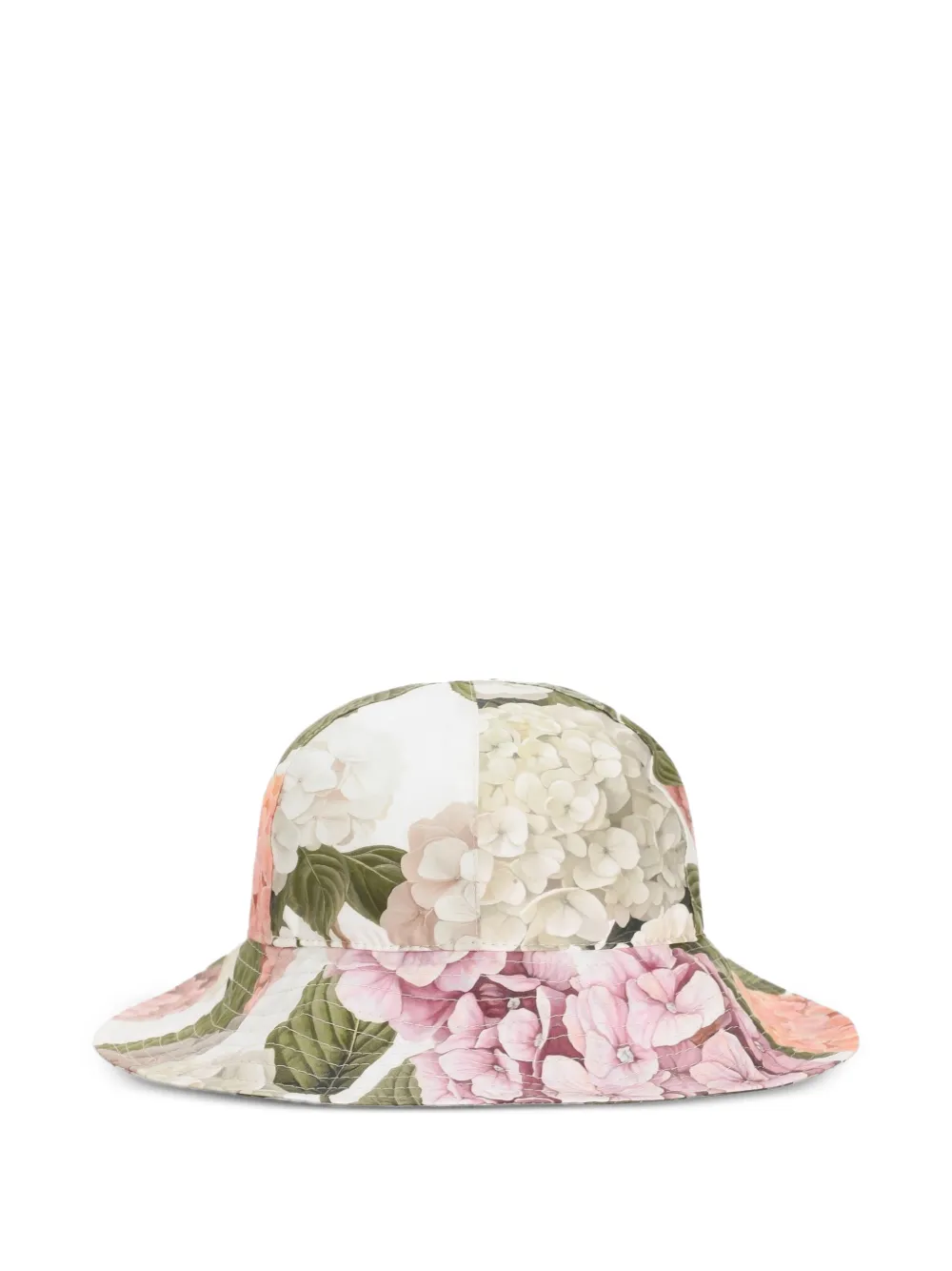  Dolce & Gabbana Kids Hydrangea-print Poplin Hat - White 