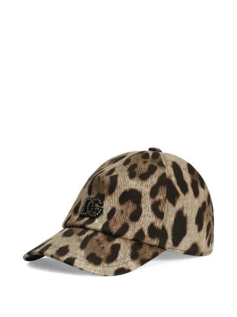 Dolce & Gabbana Kids leopard-print logo baseball cap