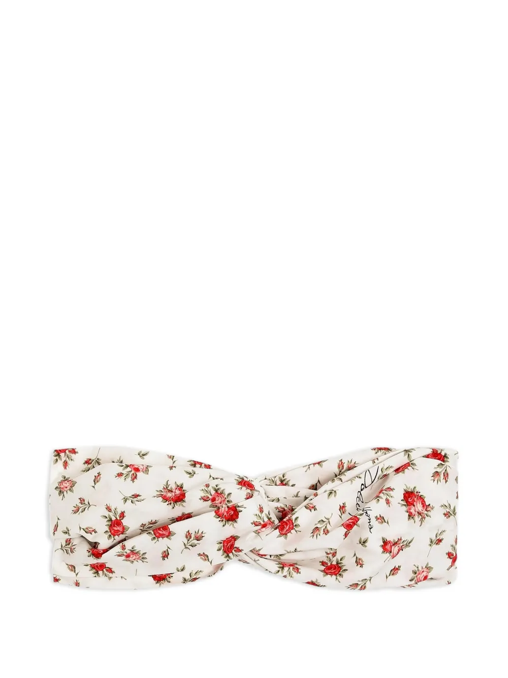 Dolce & Gabbana Kids' Floral Twisted Head Band In White