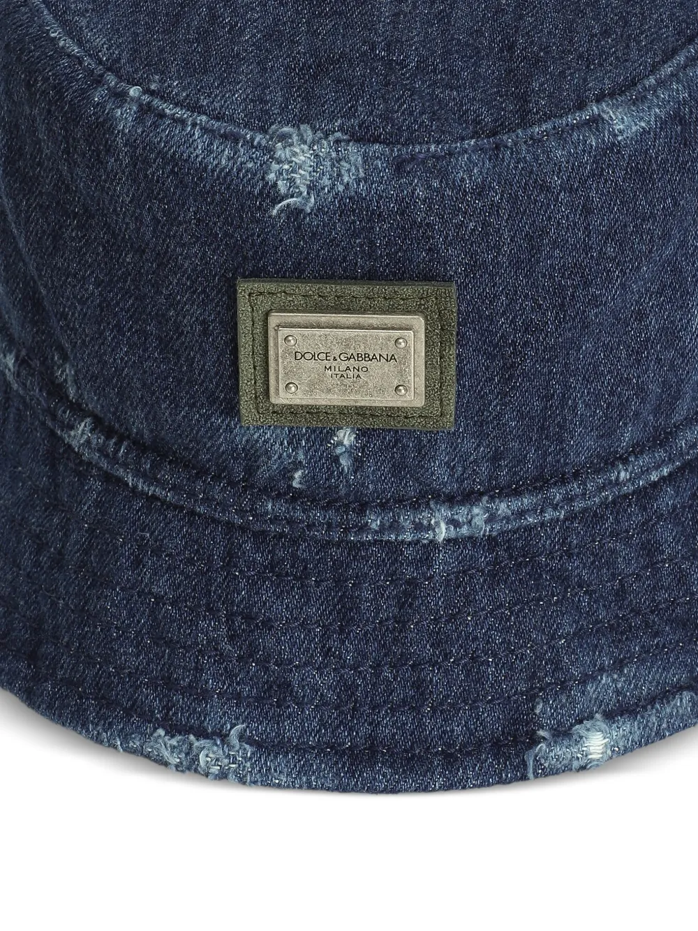 Dolce & Gabbana Kids Vissershoed met logopatch Blauw