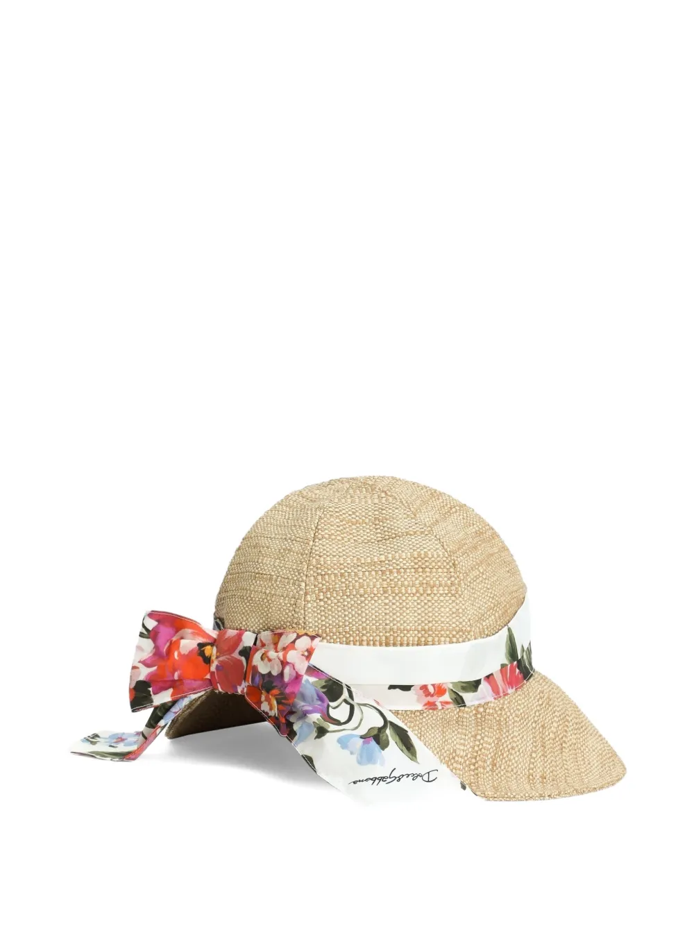 Floral-Print Bow Hat
