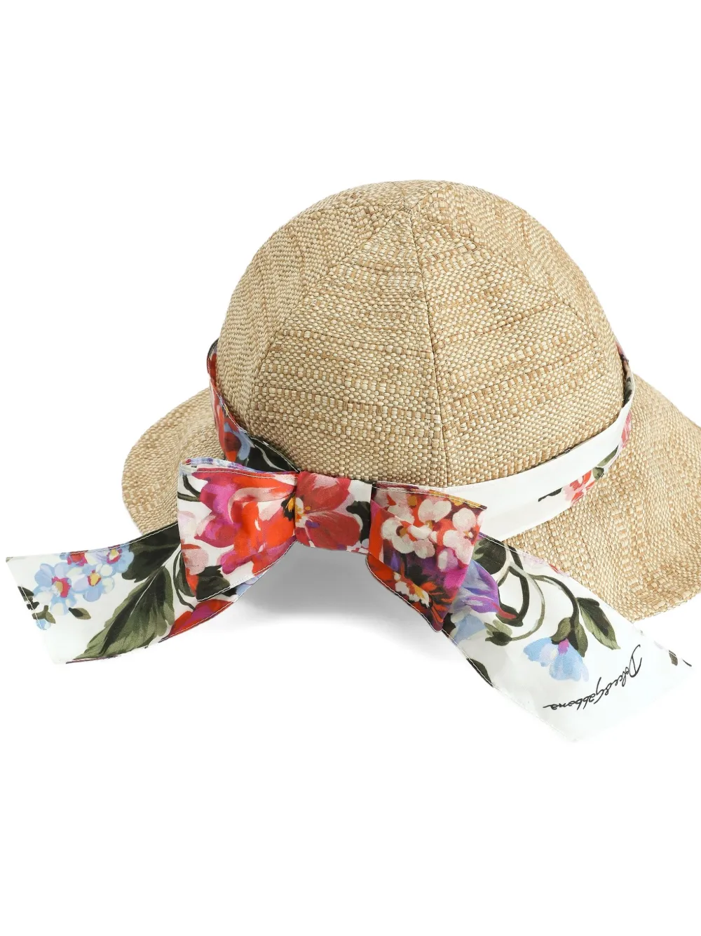 Floral-Print Bow Hat