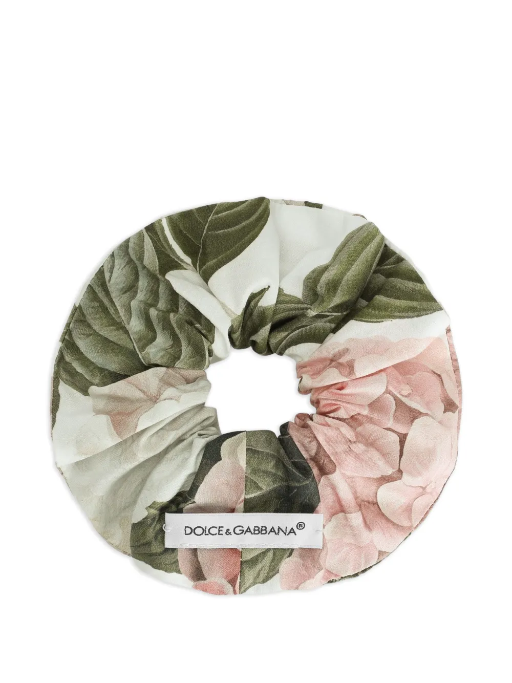 Dolce & Gabbana Kids Popeline scrunchie met bloemenprint Wit