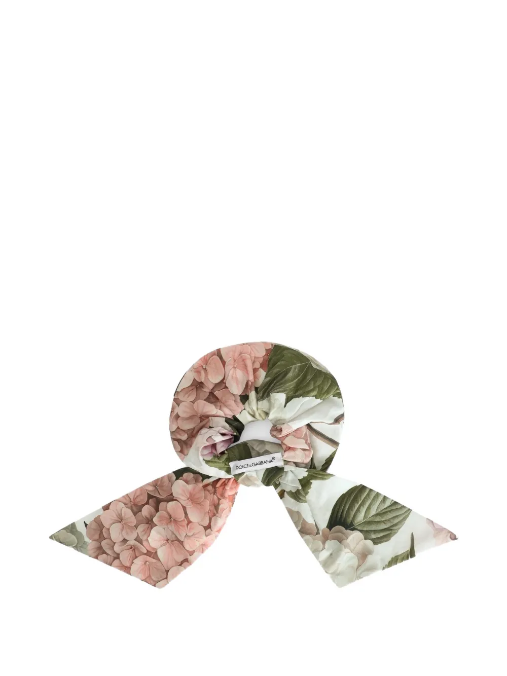 Dolce & Gabbana Kids Hydrangea-print poplin scrunchie - White