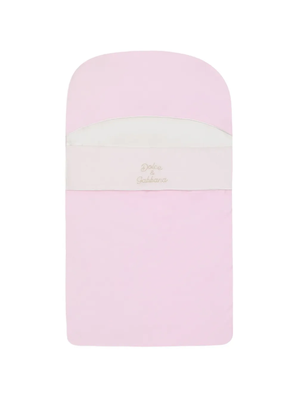 Dolce & Gabbana Kids interlock and linen baby nest with embroidery sleep bag - Rosa