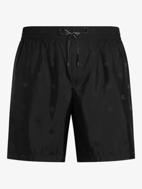 Dolce & Gabbana logo-pattern swim shorts