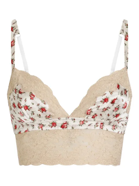 Dolce & Gabbana floral-print lace bra