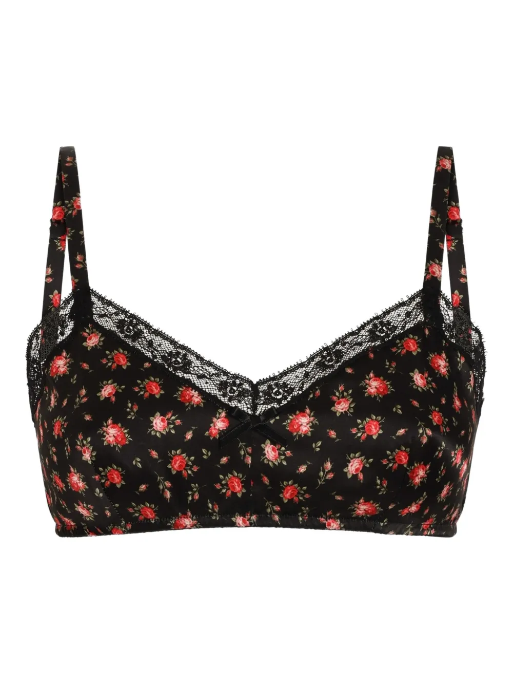 Dolce & Gabbana Reggiseno a fiori - Nero