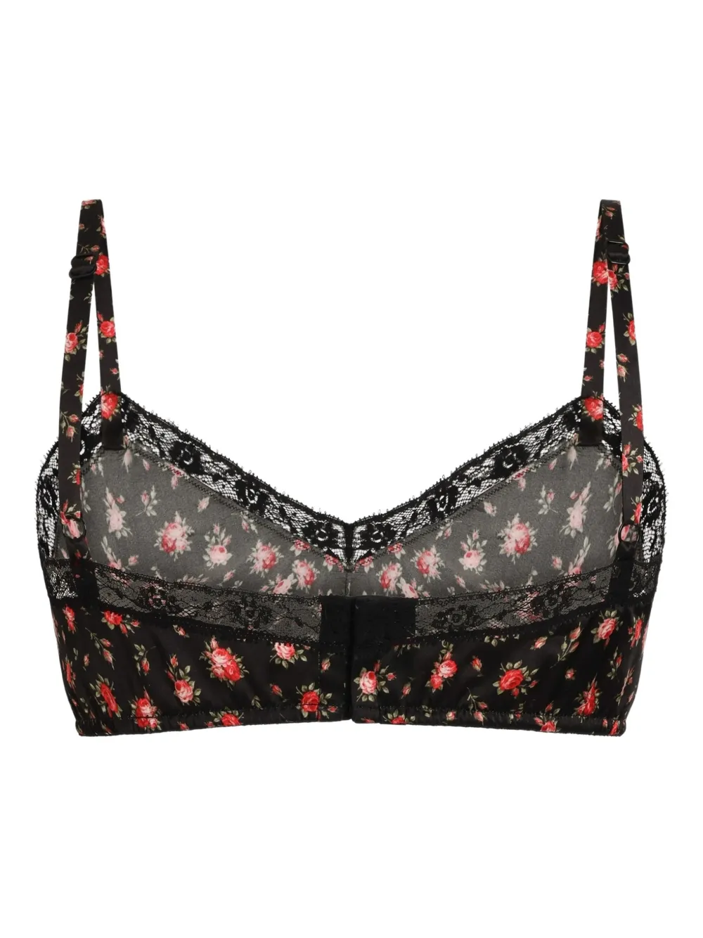 Dolce & Gabbana Kanten bh met bloemenprint Zwart