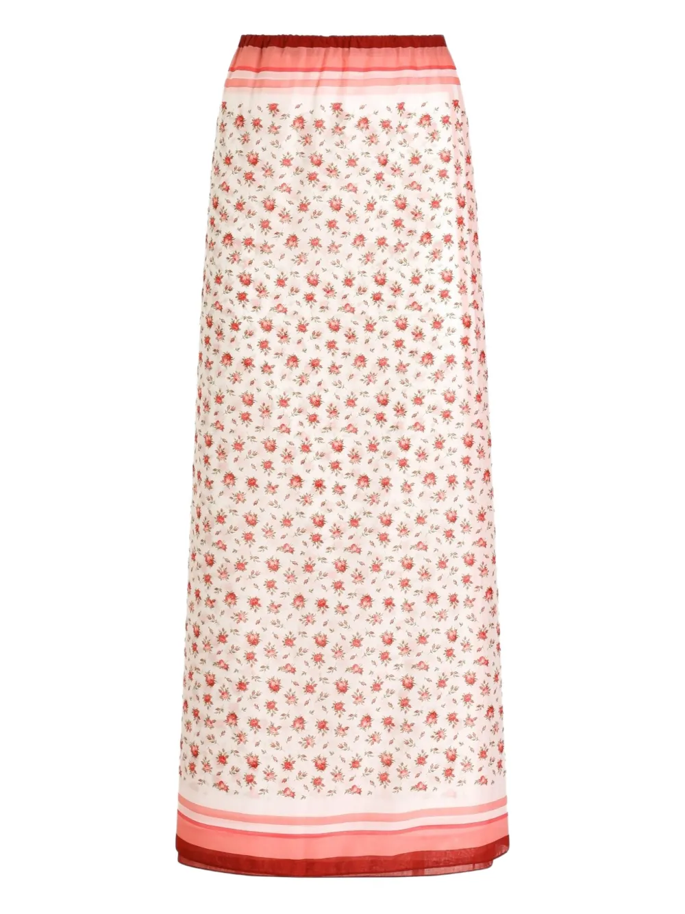 Dolce & Gabbana Wikkelrok met bloemenprint Beige