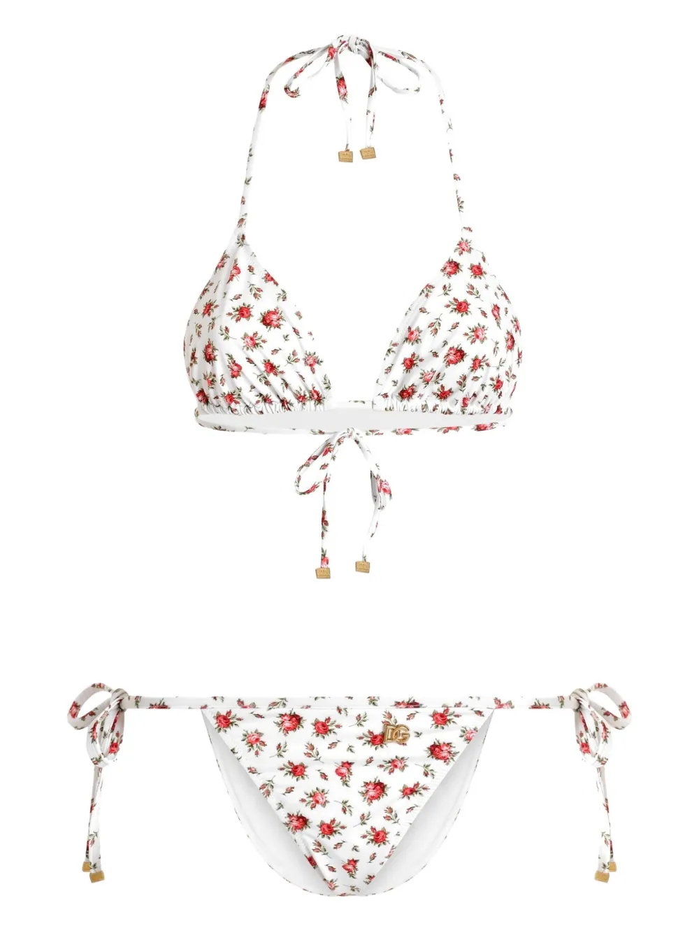 Dolce & Gabbana Bikini a fiori - Bianco